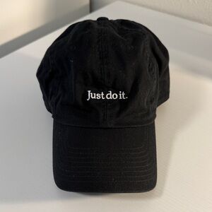 Nike Black Just Do It Cap with White Embroidery OS